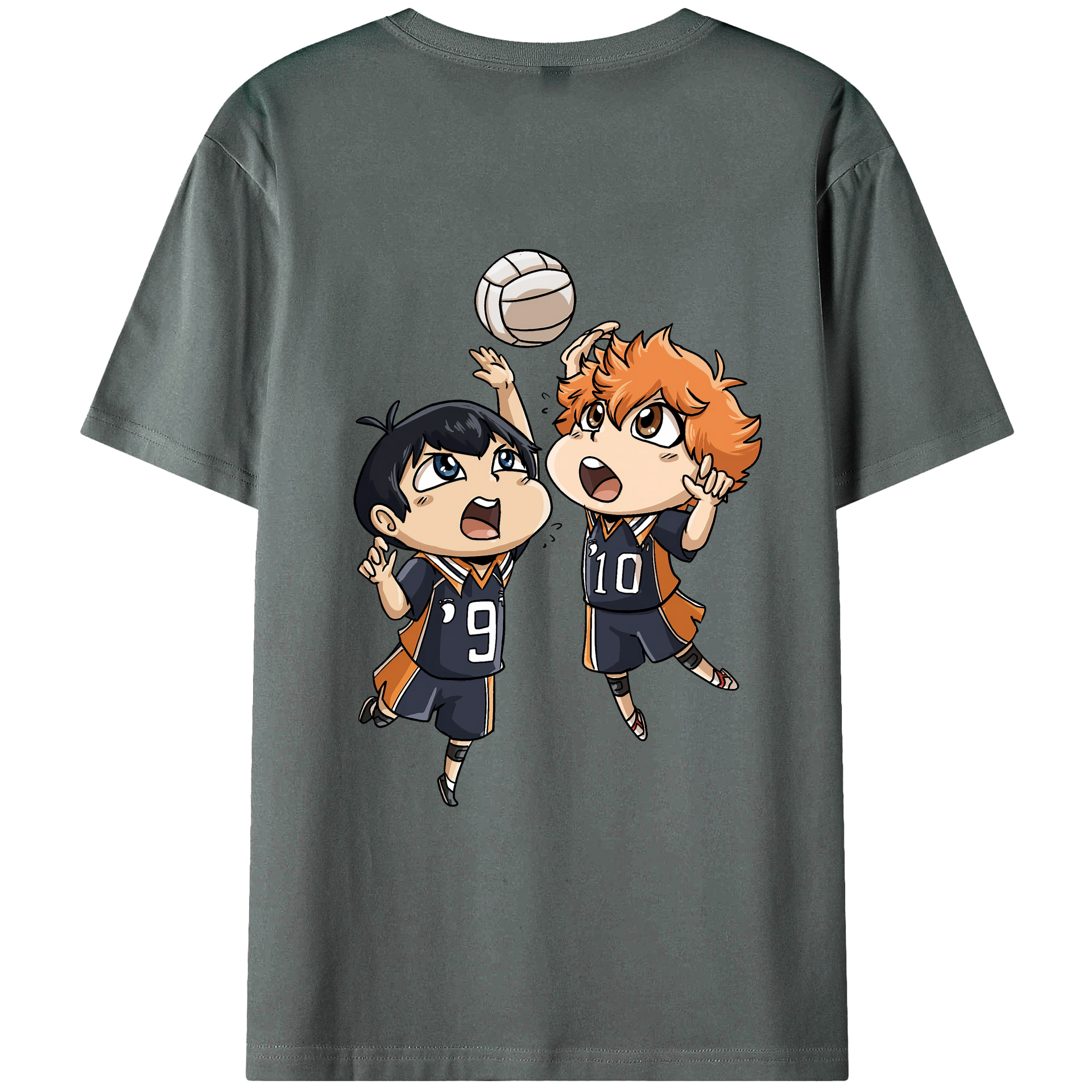 （画像用） ハイキュー!! Haikyu!! 綿100％ メンズ半袖Tシャツ（バックプリント） 通気性